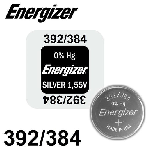 Energizer 392 384  (1pc) 1.55v  Silver Oxide Button Cell Battery  Mercury Free 392/384 SR736W SR36SW