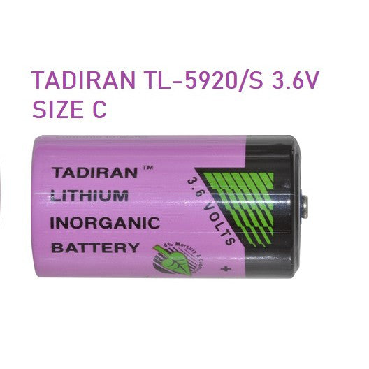 Tadiran TL-5920 Battery size C Lithium Battery 3.6V - non Rechargeable Tadiran TL-5920/S Batteries