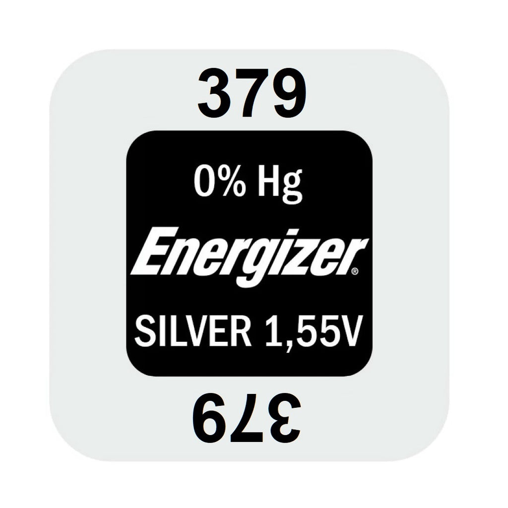 Energizer 379 SR63 (1pc) 1.55v Silver Oxide Button Cell Battery Mercury Free SR521SW V379 SR521 GP79