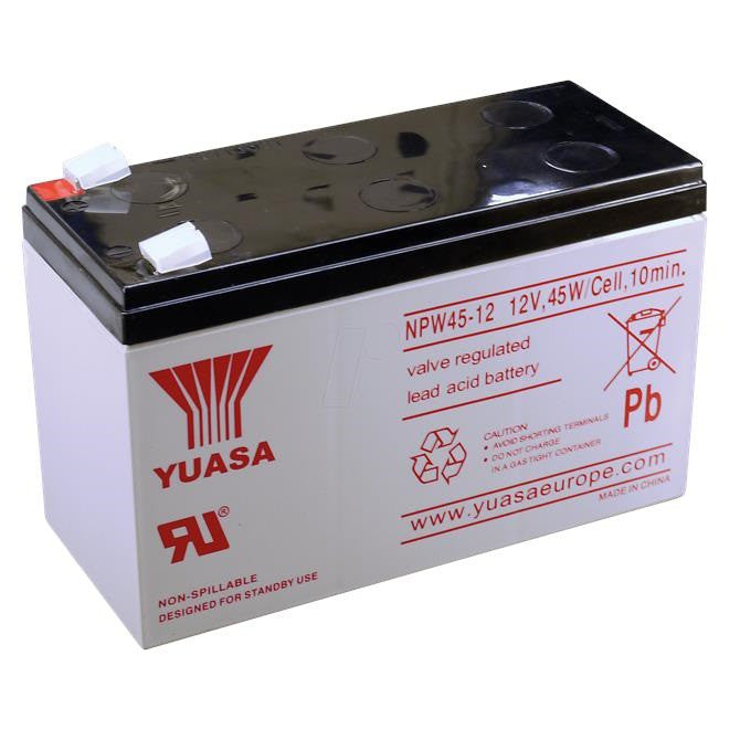 Yuasa UPS Battery 12V 7.5Ah NPW45-12 12 Volts 45 Watts 7.5 Ampere 45W Rechargeable Valve Regulated