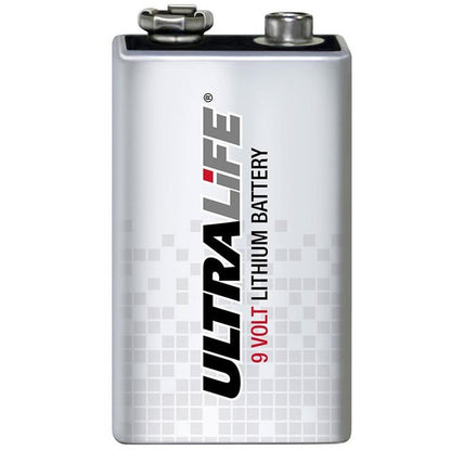 Ultralife 9V Lithium Battery 9 Volts Batteries for Defibtech Lifeline AUTO AED Smoke Alarm Battery