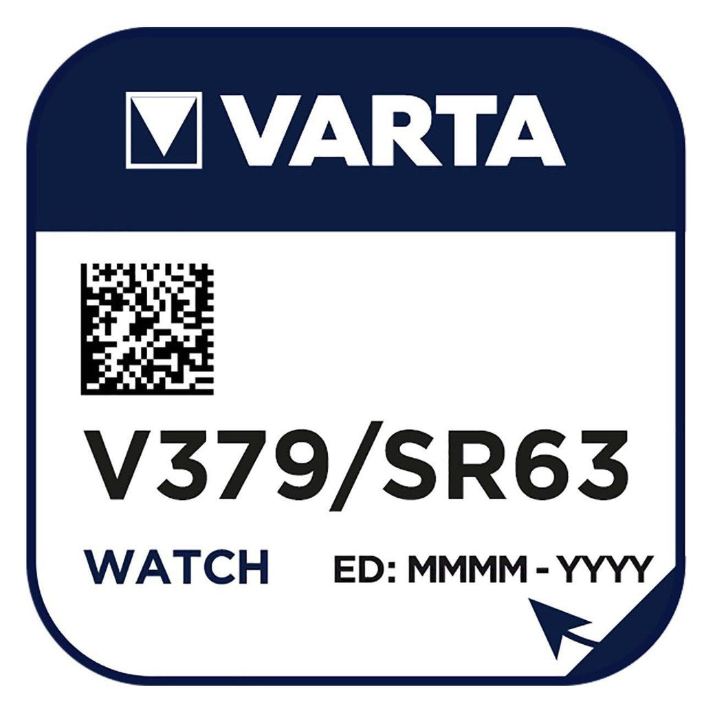 Varta V379 SR63 (1pc) 1.55v Silver Oxide Button Cell Battery Varta V 379 SR521SW