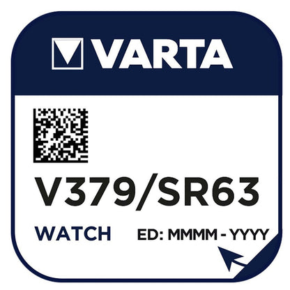 Varta V379 SR63 (1pc) 1.55v Silver Oxide Button Cell Battery Varta V 379 SR521SW