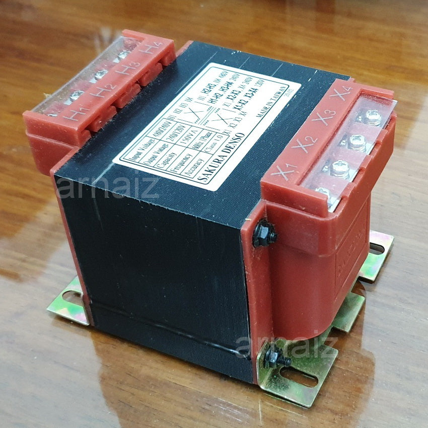 Sakura Denso 150VA 150W Control Transformer, Input 240/480VAC, Output 120/240VAC, Single Phase 60Hz