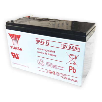 Yuasa UPS Battery 12V 9Ah 20hr NPA9-12 12 Volts 9 Ampere Rechargeable Valve Regulated Lead Acid VRLA