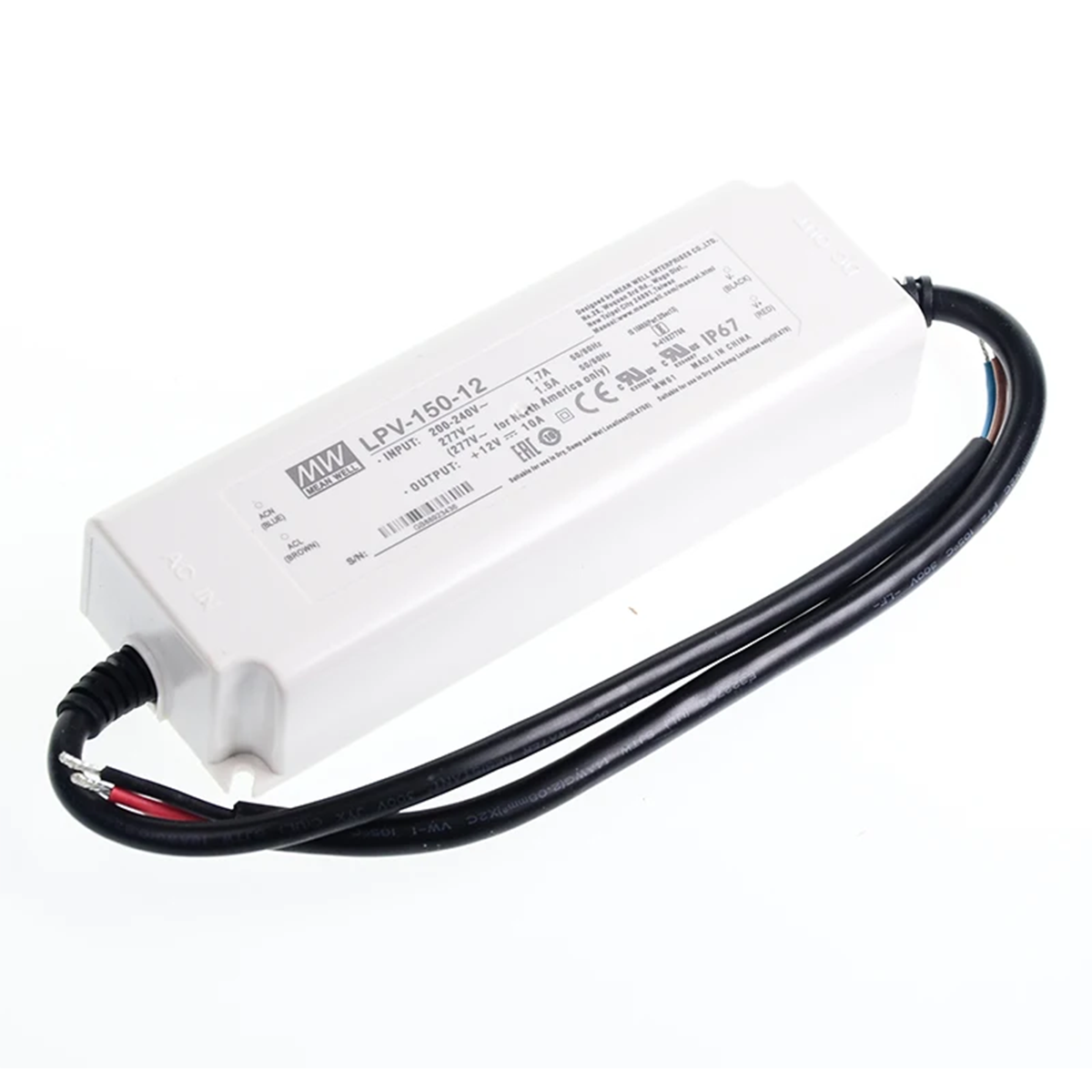 Mean Well LPV-150-12 LED Driver Power Supply 120W 12V Single Output Switching Power Supply AC-DC