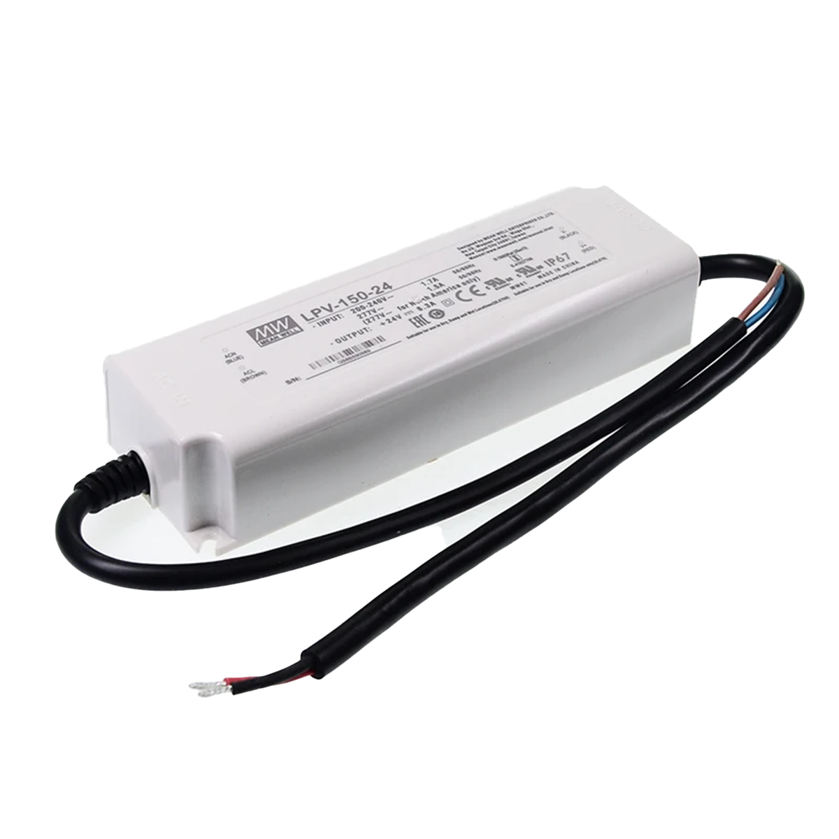 Mean Well LPV-150-24 LED Driver Power Supply 151.2W 24V Single Output Switching Power Supply AC-DC