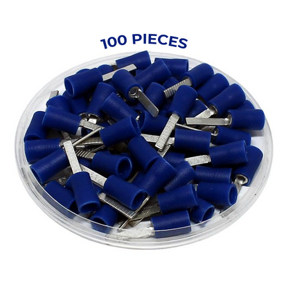 LQD Flat Blade Terminals Pack (100 pcs pack) PIN2F-13/3 16-14 AWG 1.5-2.5mm² Insulated Crimp 2-13