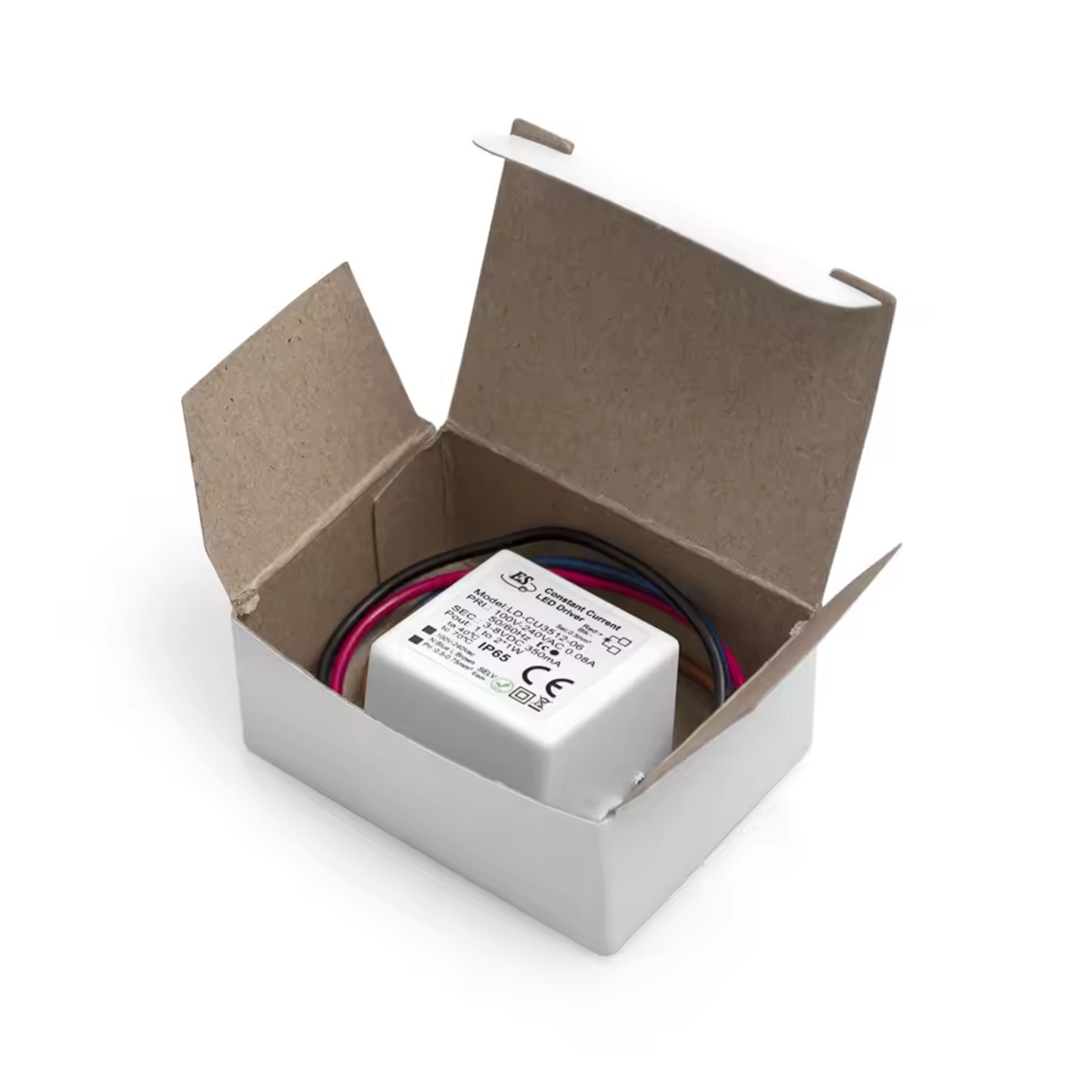 LD-CU3513-06 ES Constant Current LED Driver AC-DC 100-240VAC 0.08A 6-12VDC 3.6W 350mA IP65