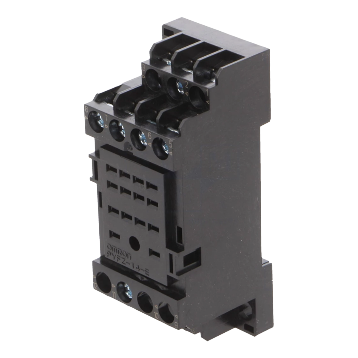 Omron PYFZ-14-E Relay Socket 14 Pin 250VAC 6A DIN Rail-Mounted MY4 Screw Miniature Power Relay