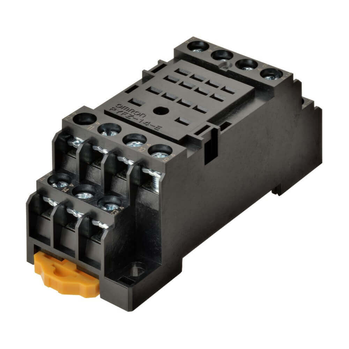 Omron PYFZ-14-E Relay Socket 14 Pin 250VAC 6A DIN Rail-Mounted MY4 Screw Miniature Power Relay