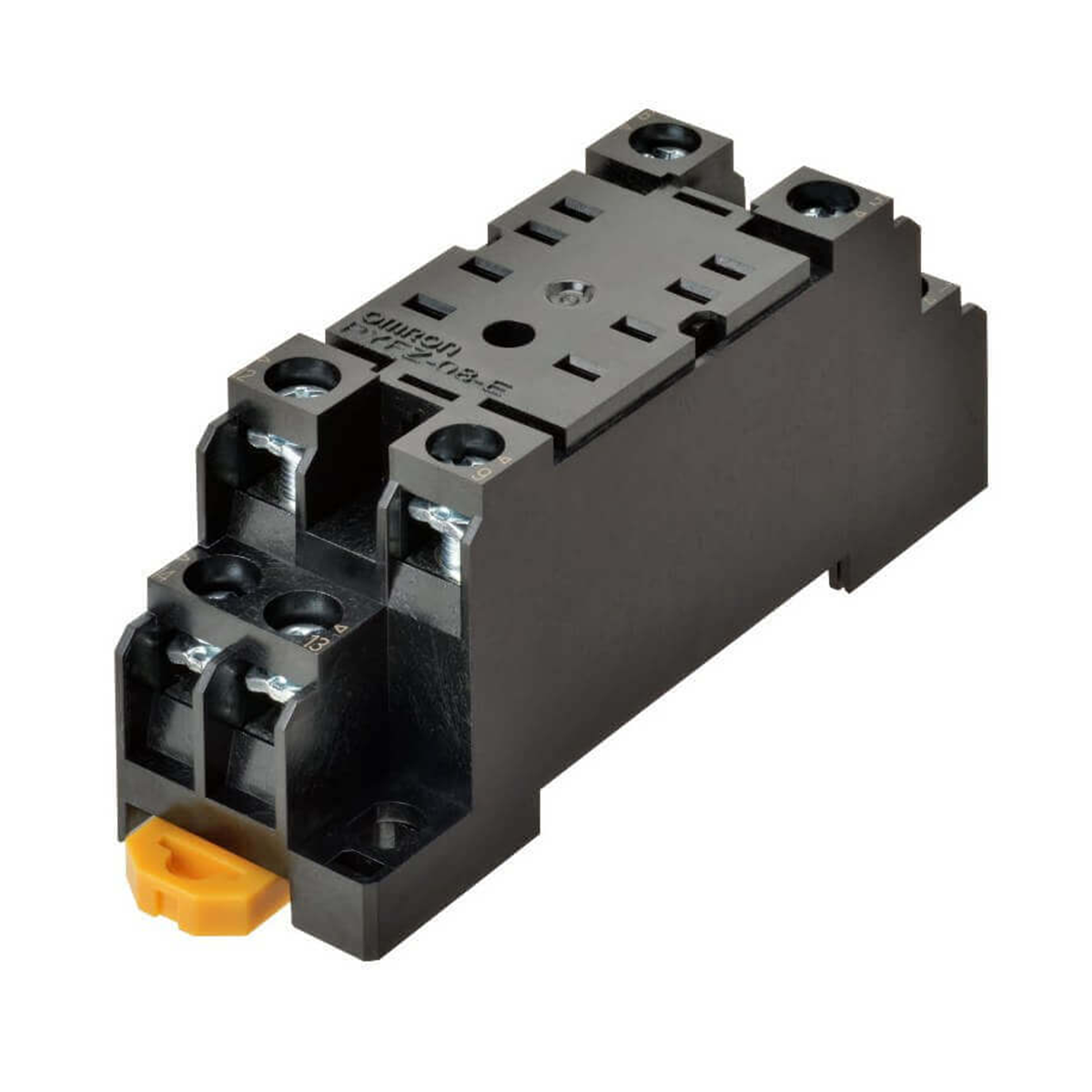 Omron PYFZ-08-E Relay Socket 8 Pin 250VAC 10A DIN Rail-Mounted MY2 Screw Miniature Power Relay