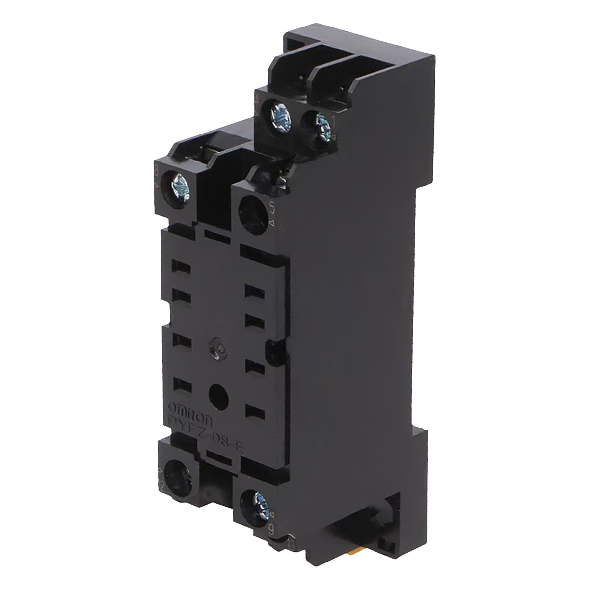 Omron PYFZ-08-E Relay Socket 8 Pin 250VAC 10A DIN Rail-Mounted MY2 Screw Miniature Power Relay