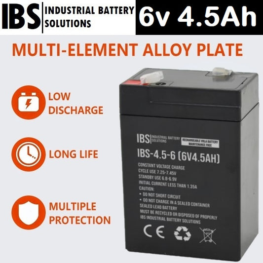 Battery 6V 4.5AH Sealed Acid Battery Outdoor Emergency Battery Home Battery Toy Car Fan 6v 4Ah