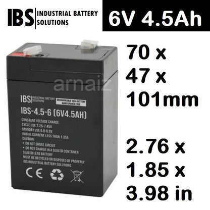 Battery 6V 4.5AH Sealed Acid Battery Outdoor Emergency Battery Home Battery Toy Car Fan 6v 4Ah