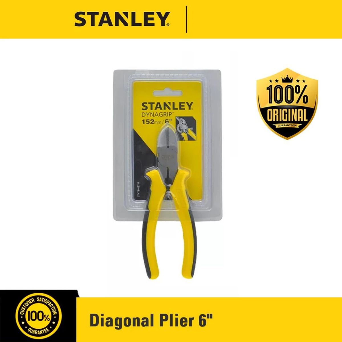 Stanley Diagonal Cutting Plier 84-027 6" inch in Forged Steel Heavy Duty Plier 6 Inches