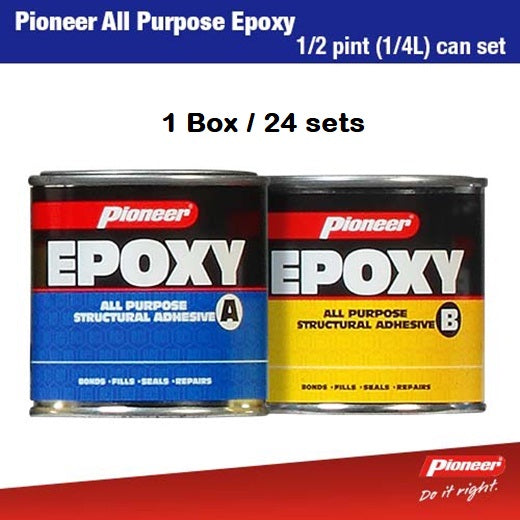 Pioneer All Purpose Epoxy Cans 378g + 335g 1/2 Pint Set x 24