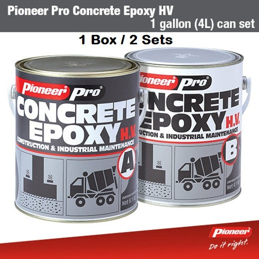Pioneer Pro Concrete Epoxy High Viscosity 6.1kg + 4.1kg 1 Gallon Set x 2