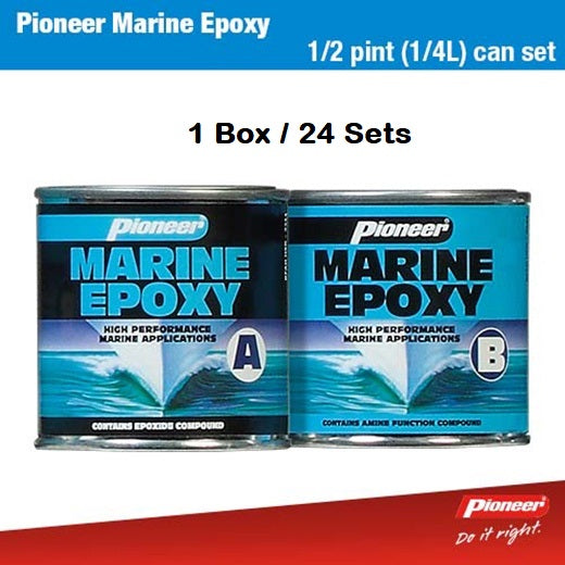 Pioneer Marine Epoxy Cans 364g + 338g 1/2 Pint Set x 24