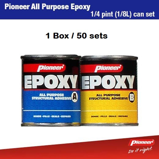 Pioneer All Purpose Epoxy Cans 161g + 131g 1/4 Pint Set x 50