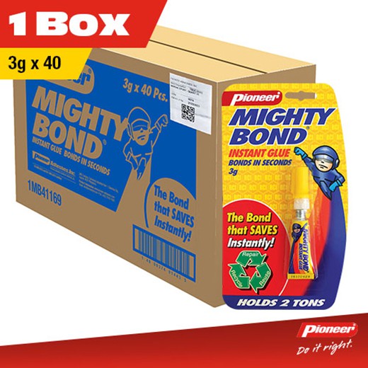 Pioneer Mighty Bond 3g Instant Glue Flag Type x 40