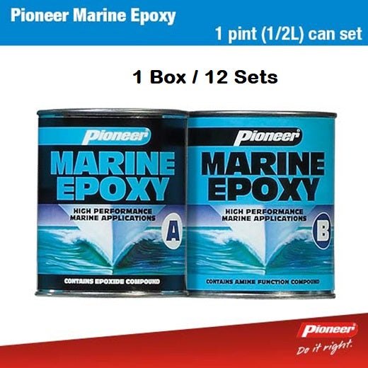 Pioneer Marine Epoxy Cans 727g + 675g 1 Pint Set x 12