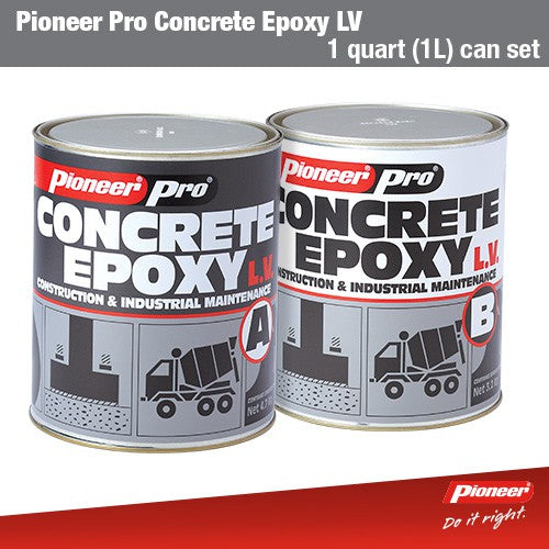Pioneer Pro Concrete Epoxy Low Viscosity 1.17kg + 0.8kg 1 Quart Set x 6