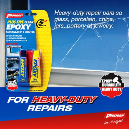 Pioneer Plus Five Clear Epoxy 15g Tube Set x 24
