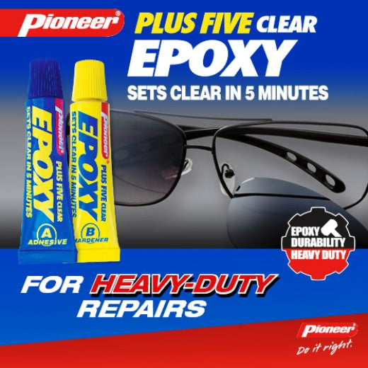 Pioneer Plus Five Clear Epoxy 15g Tube Set x 24