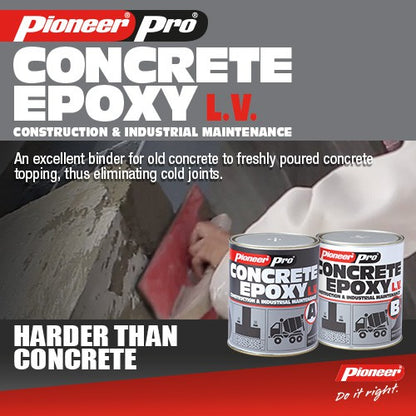 Pioneer Pro Concrete Epoxy Low Viscosity 1.17kg + 0.8kg 1 Quart Set x 6
