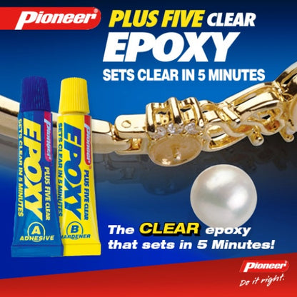 Pioneer Plus Five Clear Epoxy 15g Tube Set x 24