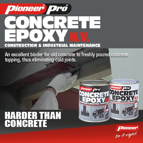 Pioneer Pro Concrete Epoxy High Viscosity 1.5kg + 1kg 1 Quart Set x 6