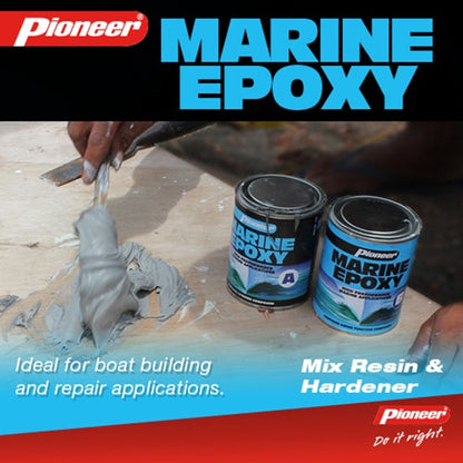 Pioneer Marine Epoxy Cans 364g + 338g 1/2 Pint Set x 24