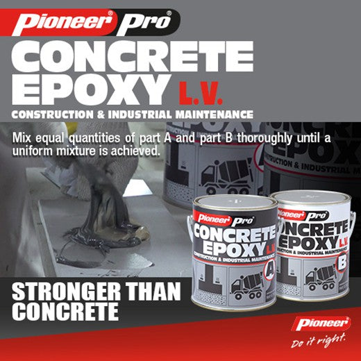 Pioneer Pro Concrete Epoxy Low Viscosity 4.7kg + 3.2kg 1 Gallon Set x 2