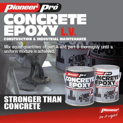 Pioneer Pro Concrete Epoxy Low Viscosity 4.7kg + 3.2kg 1 Gallon Set x 2