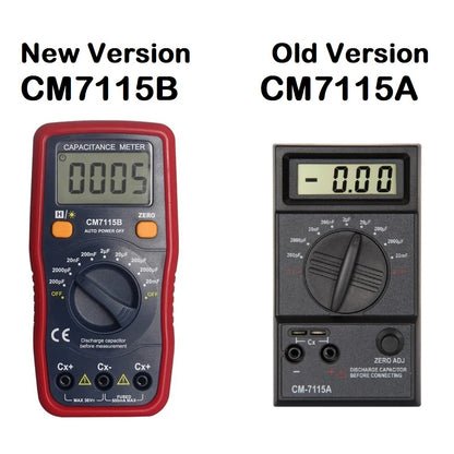 Digital Capacitance Tester CM7115B Practical Capacitor Meter Multimeter Test Leads replaces CM7115A