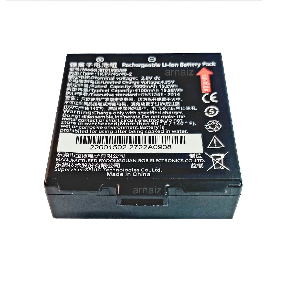 BT01500A19 Battery For OEM Seuic AutoID 9 4000mAh  Barcode Scanner Reader Data Collector PDA Battery