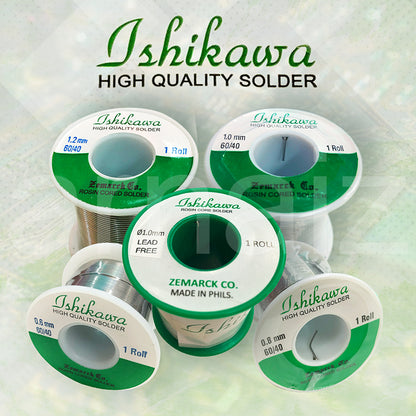 Ishikawa QUICK MELT Soldering Lead 60/40 1.2 1.0 0.8 0.6 Tin Lead Rosin Core Solder Wire Ichikawa