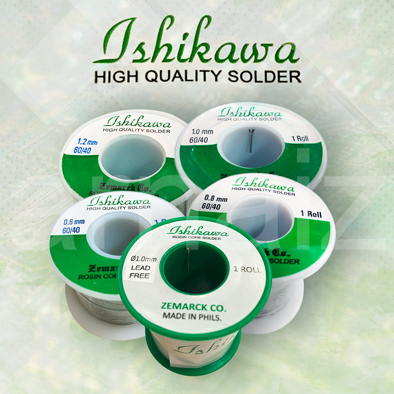 Ishikawa QUICK MELT Soldering Lead 60/40 1.2 1.0 0.8 0.6 Tin Lead Rosin Core Solder Wire Ichikawa