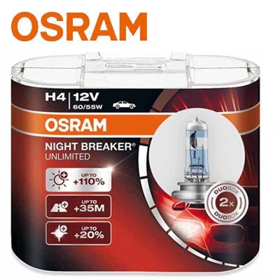 Osram H4 (2pcs) Night Breaker Unlimited Nightbreaker 60w 55w Car Headlight Bulb Halogen 60W 55W 12V