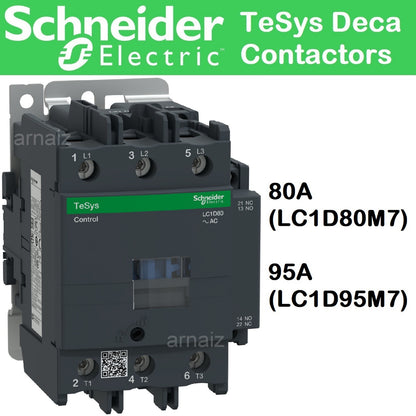 Schneider Magnetic Contactor (80A 95A) TeSys Deca Contactors Schneider Electric TeSys D Contactor