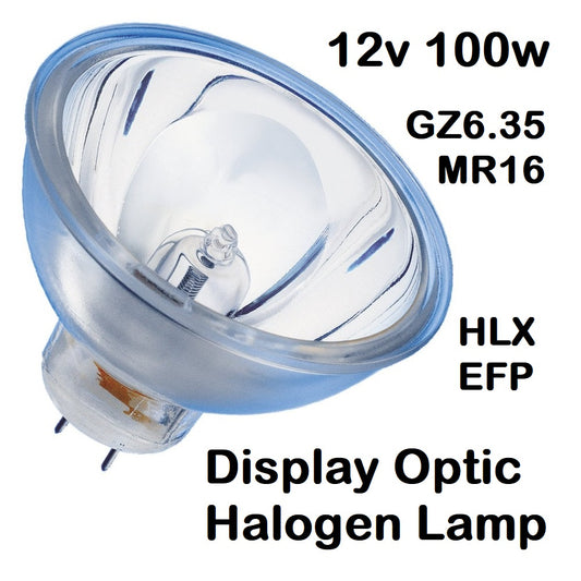 12V 100W MR16 GZ6.35 Halogen Lamp Display Optic Reflector Replacement for Osram 64627 HLX EFP LT5030