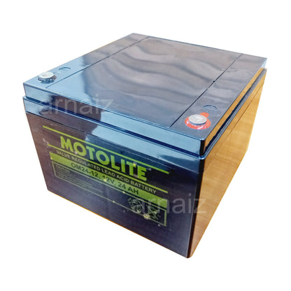 Motolite 12v 24Ah SLA Rechargeable Battery OM24-12 Valve Regulated Sealed Lead-Acid Battery 12 Volts