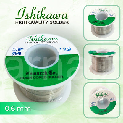 Ishikawa QUICK MELT Soldering Lead 60/40 1.2 1.0 0.8 0.6 Tin Lead Rosin Core Solder Wire Ichikawa