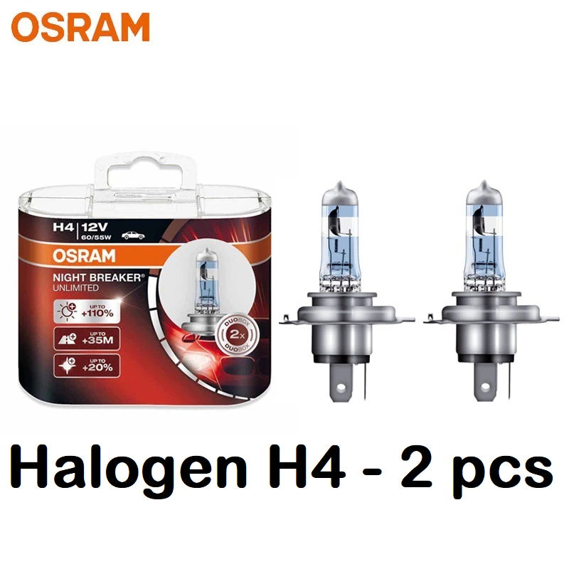 Osram H4 (2pcs) Night Breaker Unlimited Nightbreaker 60w 55w Car Headlight Bulb Halogen 60W 55W 12V