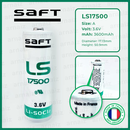 Saft LS17500 3.6v size A Lithium Battery - non Rechargeable