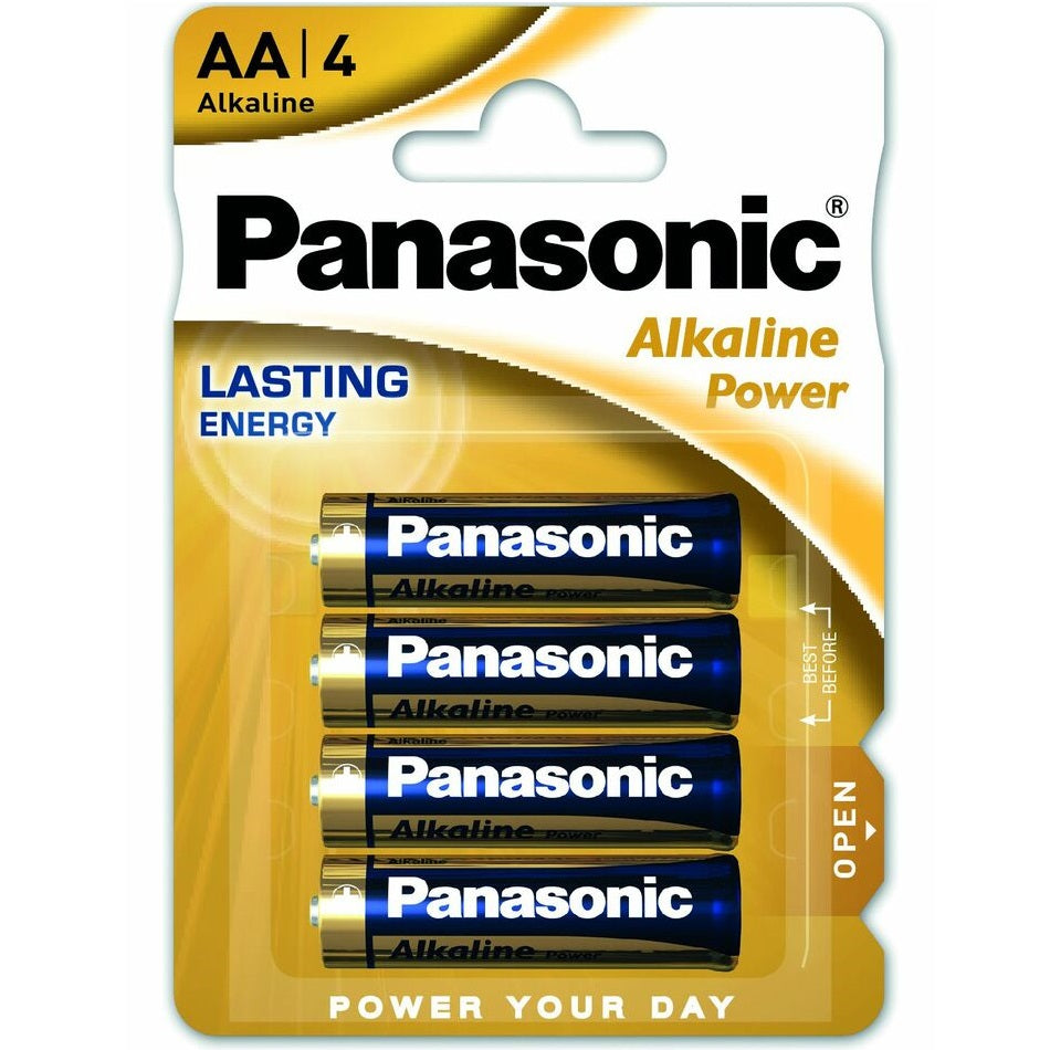 Panasonic Alkaline Power (4 pcs) Battery AA AAA Double A Triple A Alkaline 1.5V Batteries LR6 LR03