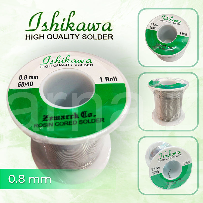 Ishikawa QUICK MELT Soldering Lead 60/40 1.2 1.0 0.8 0.6 Tin Lead Rosin Core Solder Wire Ichikawa