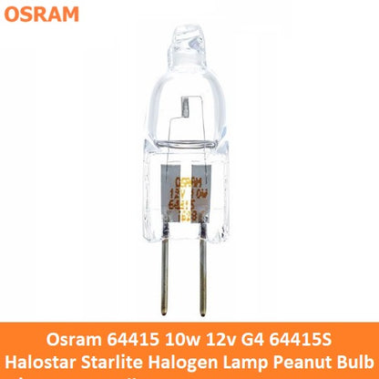 Osram 64415 10w 12v G4 64415S Halostar Starlite  Halogen Lamp Peanut Bulb Microscope Bulb