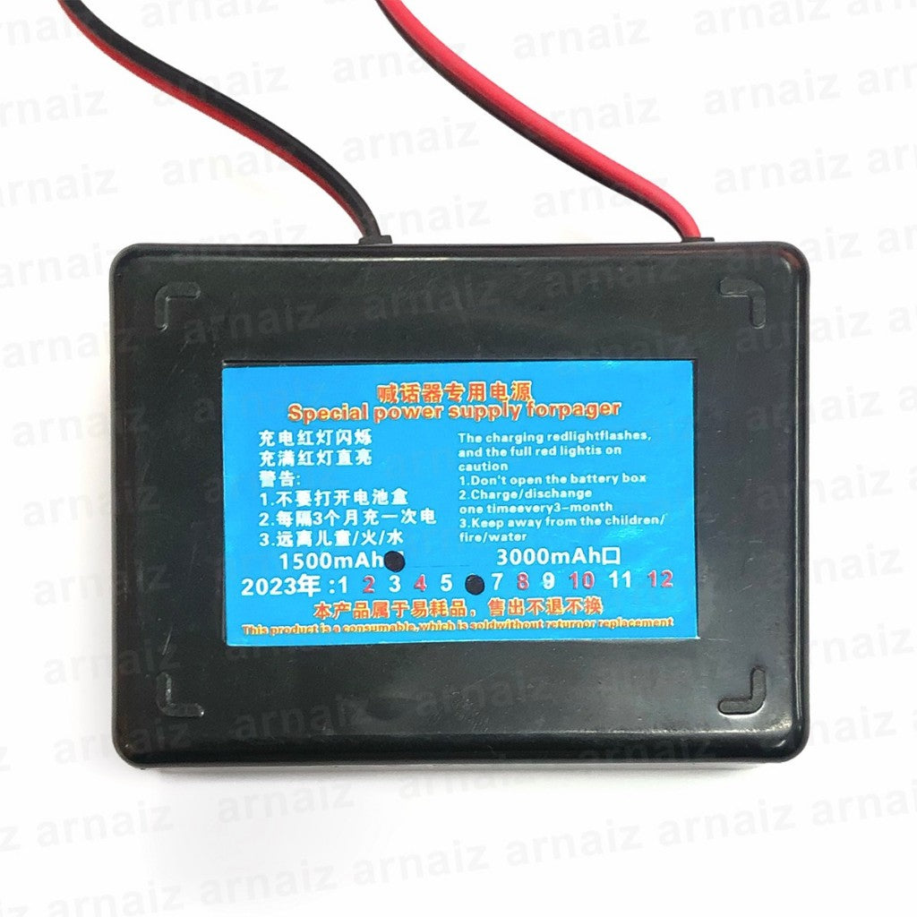 Replacement Battery for BIG Rechargeable Megaphone 6 Volts Dedicated Power Supply Lithium Battery